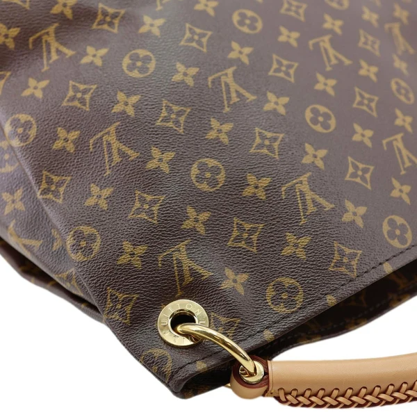 LOUIS VUITTON Artsy MM Monogram Canvas Hobo Bag Brown
