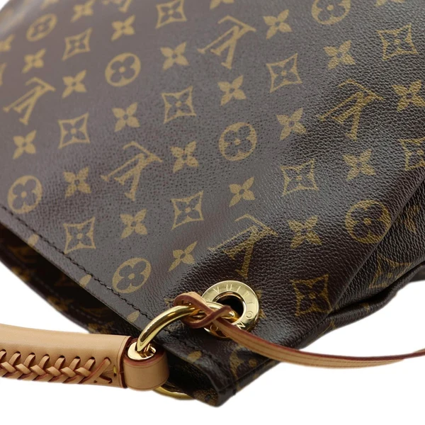 LOUIS VUITTON Artsy MM Monogram Canvas Hobo Bag Brown