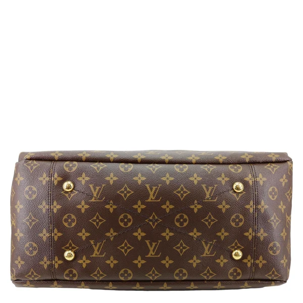 LOUIS VUITTON Artsy MM Monogram Canvas Hobo Bag Brown