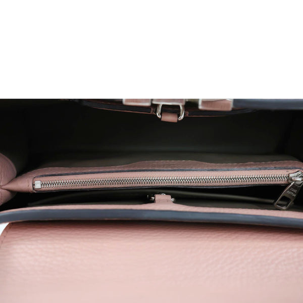 LOUIS VUITTON Capucines MM Taurillon Leather Satchel Bag Magnolia