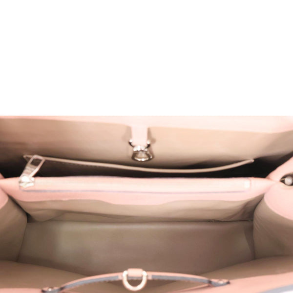 LOUIS VUITTON Capucines MM Taurillon Leather Satchel Bag Magnolia