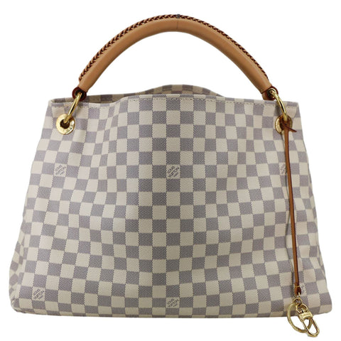 LOUIS VUITTON Artsy MM Damier Azur Hobo Bag White