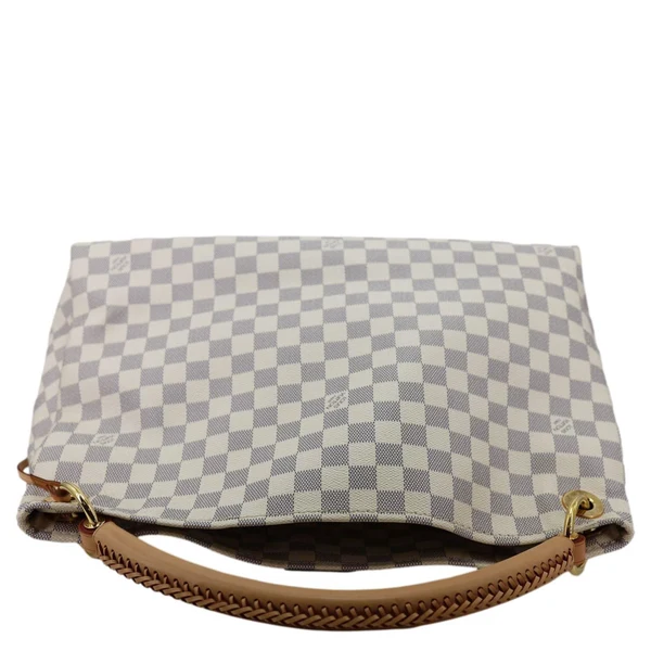 LOUIS VUITTON Artsy MM Damier Azur Hobo Bag White