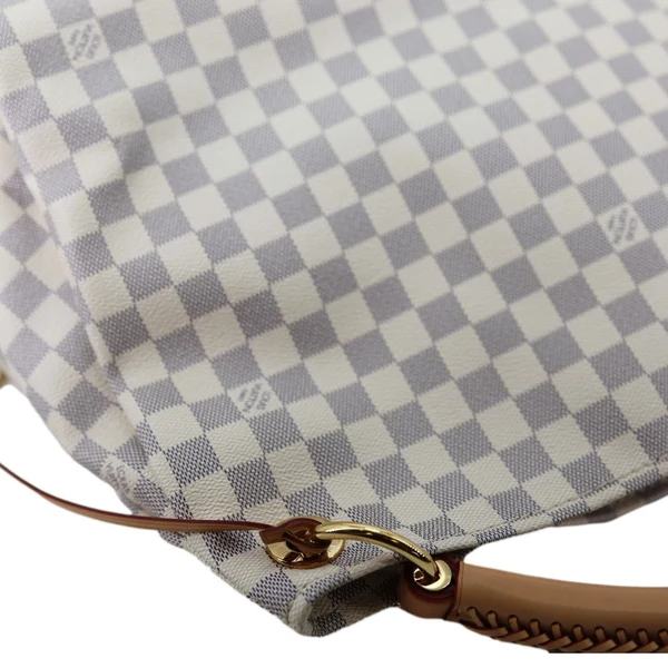 LOUIS VUITTON Artsy MM Damier Azur Hobo Bag White