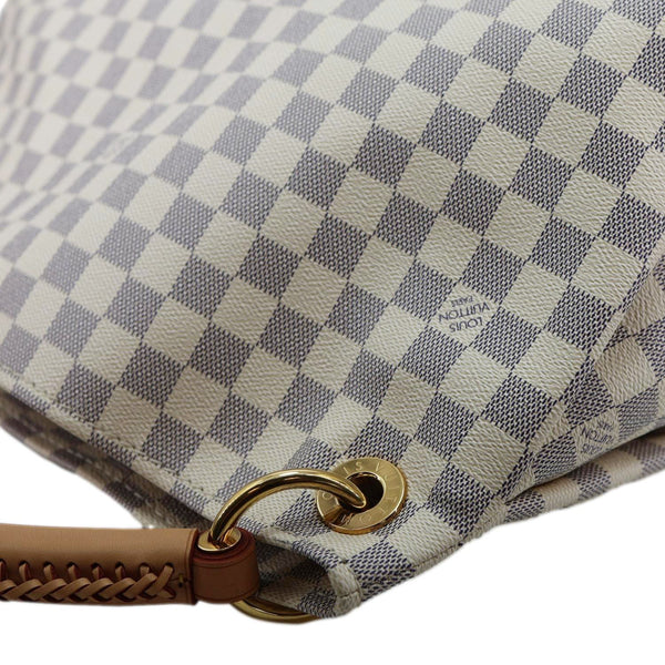 LOUIS VUITTON Artsy MM Damier Azur Hobo Bag White