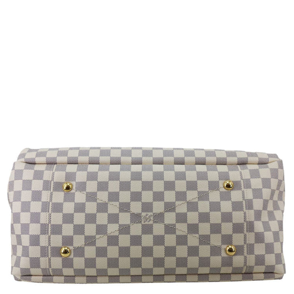LOUIS VUITTON Artsy MM Damier Azur Hobo Bag White