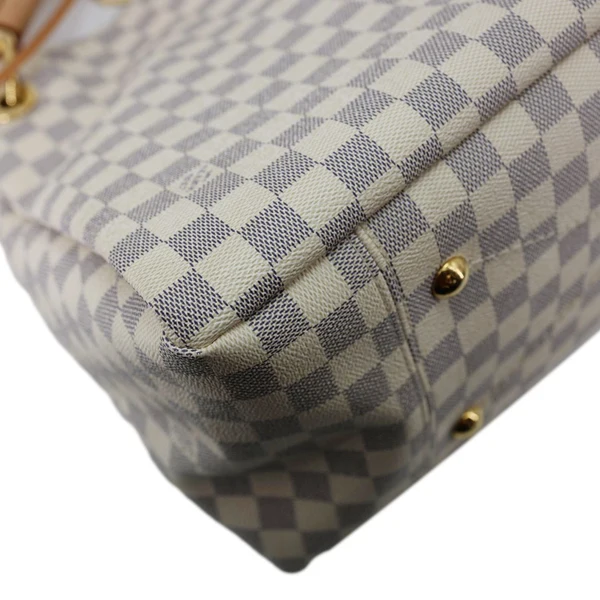LOUIS VUITTON Artsy MM Damier Azur Hobo Bag White