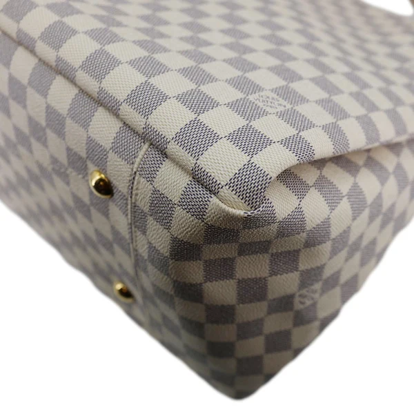 LOUIS VUITTON Artsy MM Damier Azur Hobo Bag White
