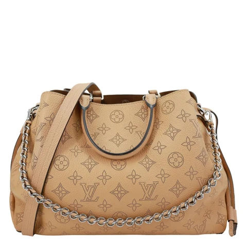 LOUIS VUITTON Bella Mahina Leather Tote Bag Brown