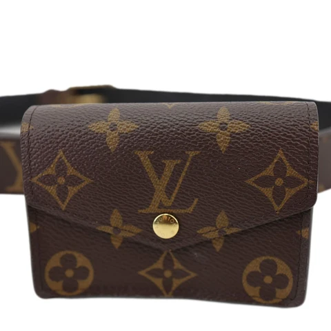 LOUIS VUITTON Daily Multi Pocket Monogram Canvas Belt Size 90/36 Brown