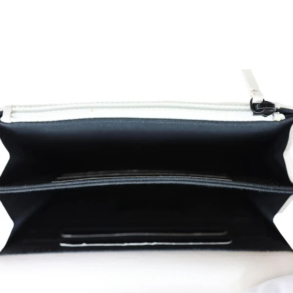 CHANEL Trendy CC Quilted Leather Wallet On Chain Crossbody Bag White