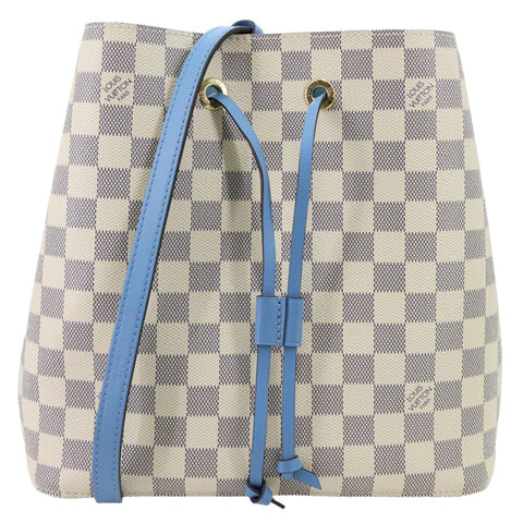 LOUIS VUITTON Neonoe MM Damier Azur Shoulder Bag Blue