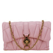 VERSACE Kleio Quilted Lambskin Leather Shoulder Bag Pink