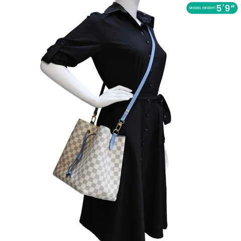 LOUIS VUITTON Neonoe MM Damier Azur Shoulder Bag Blue