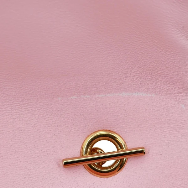 VERSACE Kleio Quilted Lambskin Leather Shoulder Bag Pink