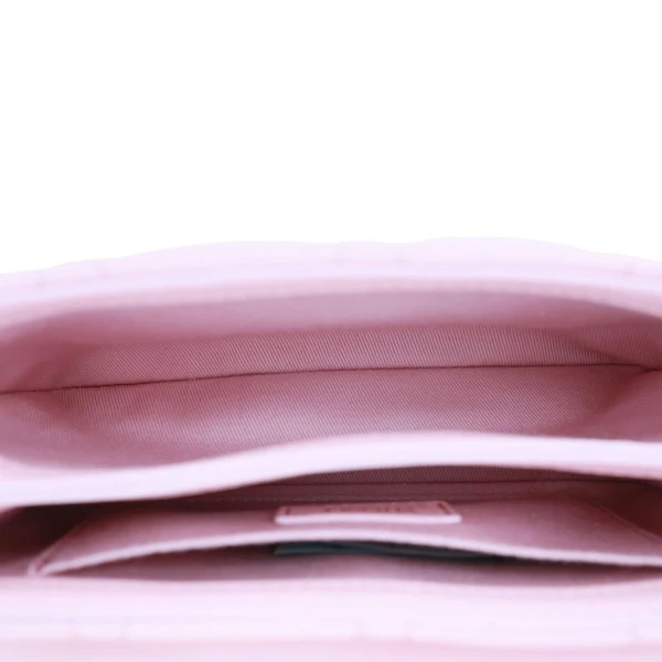 VERSACE Kleio Quilted Lambskin Leather Shoulder Bag Pink