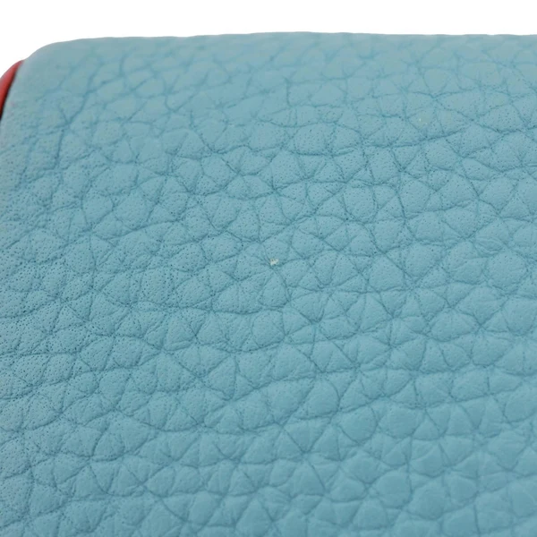 LOUIS VUITTON Capucines BB Taurillon Leather Crossbody Bag Blue