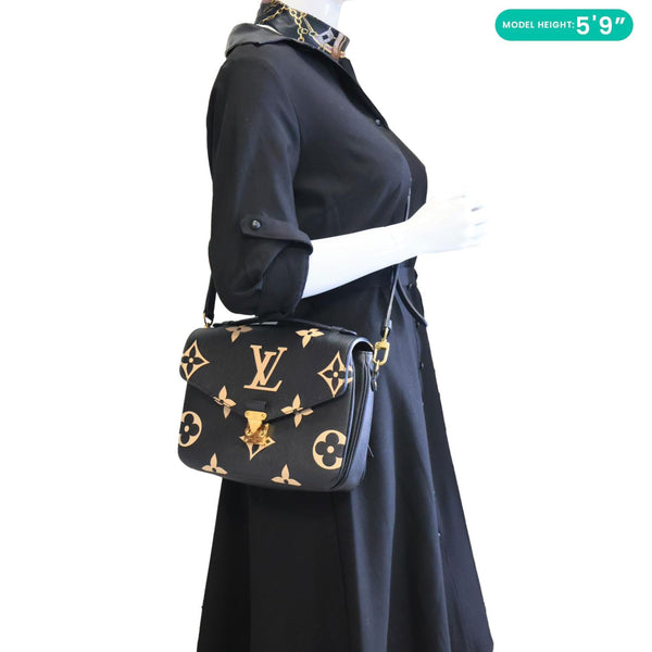 LOUIS VUITTON Metis Pochette Empreinte Leather Crossbody Bag Bicolor
