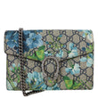 GUCCI Dionysus Blooms GG Supreme Crossbody Chain Wallet Blue 401231