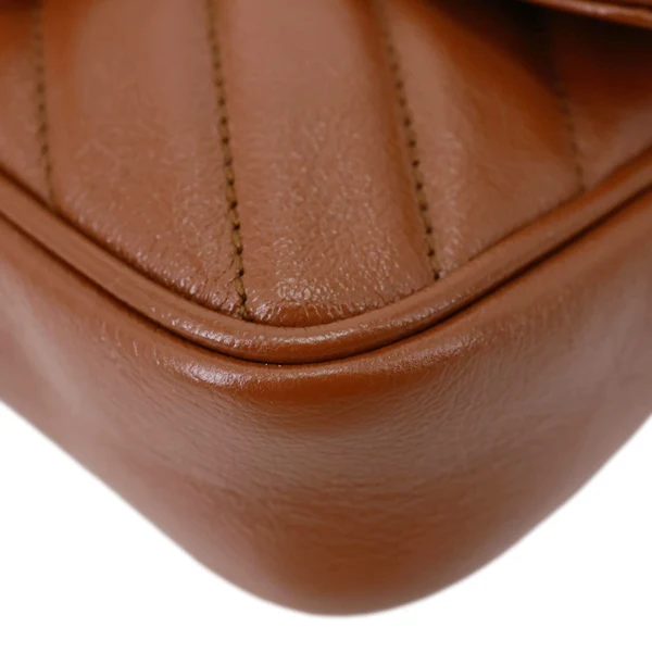 GUCCI GG Marmont Super Mini Matelasse Leather Crossbody Bag Brown 476433