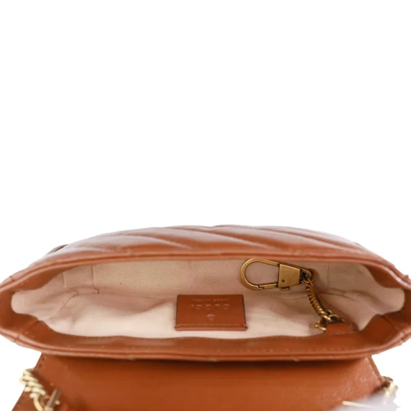 GUCCI GG Marmont Super Mini Matelasse Leather Crossbody Bag Brown 476433