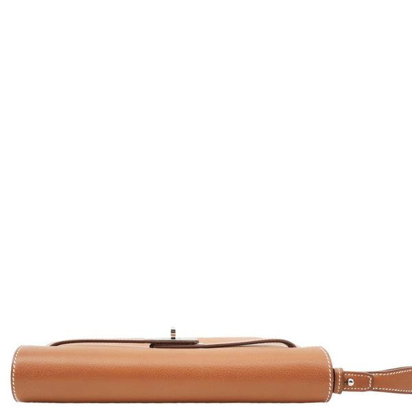 HERMES Kelly Depeches 25 Togo Calfskin Leather Pouch Brown