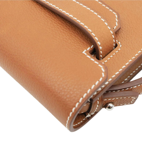 HERMES Kelly Depeches 25 Togo Calfskin Leather Pouch Brown