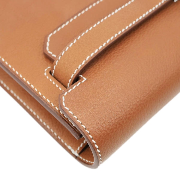 HERMES Kelly Depeches 25 Togo Calfskin Leather Pouch Brown