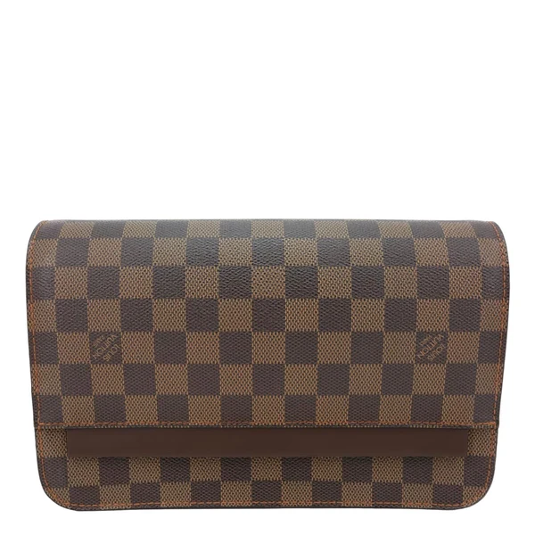 LOUIS VUITTON Saint Louis Damier Ebene Pochette Clutch Bag Brown