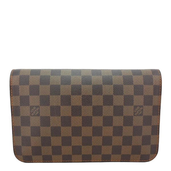 LOUIS VUITTON Saint Louis Damier Ebene Pochette Clutch Bag Brown
