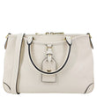 LOUIS VUITTON Trianon PM Giant Monogram Empreinte Leather Tote Bag White