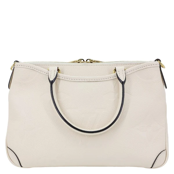LOUIS VUITTON Trianon PM Giant Monogram Empreinte Leather Tote Bag White