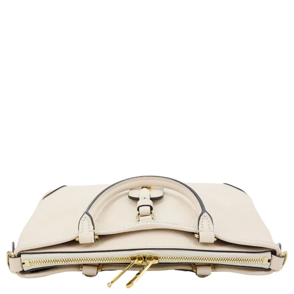 LOUIS VUITTON Trianon PM Giant Monogram Empreinte Leather Tote Bag White