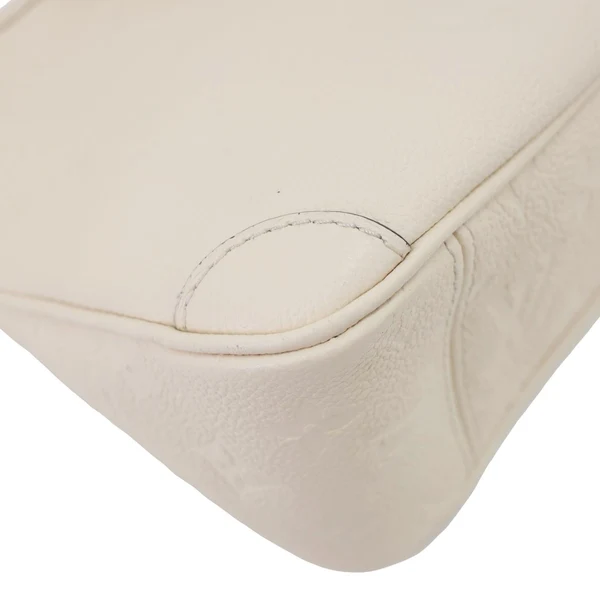 LOUIS VUITTON Trianon PM Giant Monogram Empreinte Leather Tote Bag White