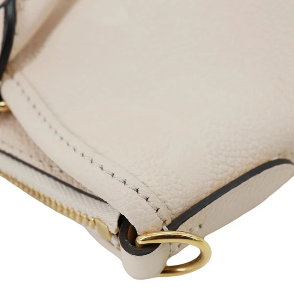 LOUIS VUITTON Trianon PM Giant Monogram Empreinte Leather Tote Bag White