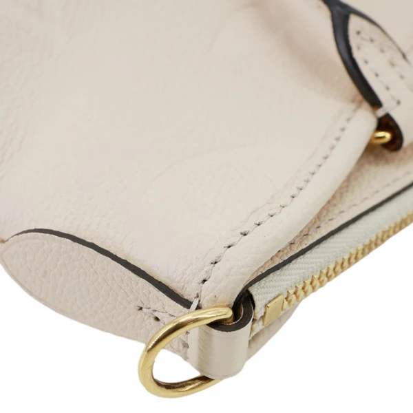 LOUIS VUITTON Trianon PM Giant Monogram Empreinte Leather Tote Bag White
