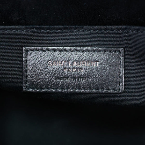 YVES SAINT LAURENT Lou Camera Chevron Leather Crossbody Bag Black