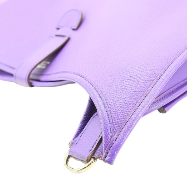 HERMES Evelyne PM Epsom Leather Crossbody Bag Purple