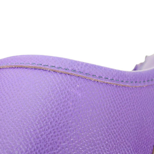 HERMES Evelyne PM Epsom Leather Crossbody Bag Purple