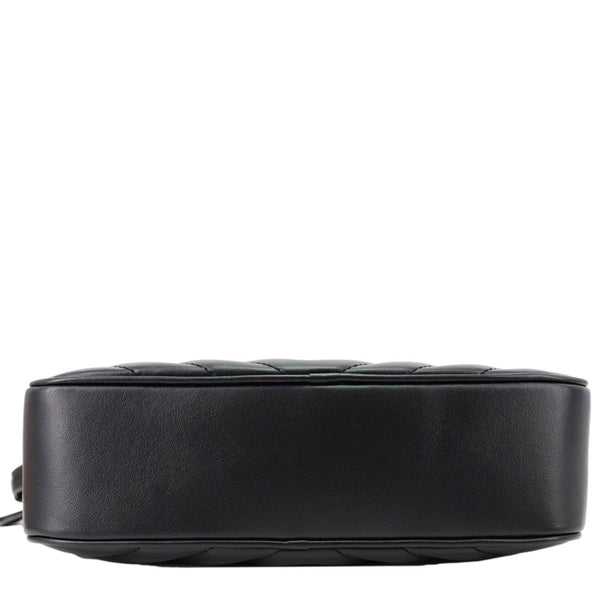 YVES SAINT LAURENT Lou Camera Chevron Leather Crossbody Bag Black