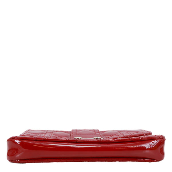 CHRISTIAN DIOR Miss Dior Promenade Cannage Quilted Leather Crossbody Bag Red