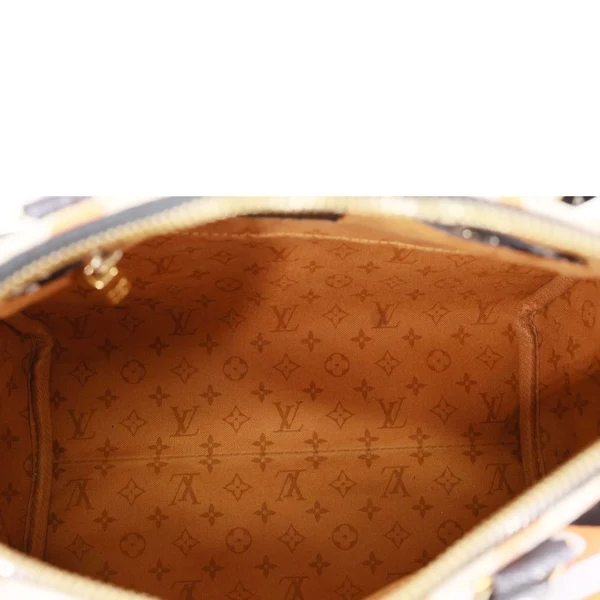 LOUIS VUITTON Speedy Bandouliere Giant Crafty Monogram Canvas Crossbody Bag Caramel