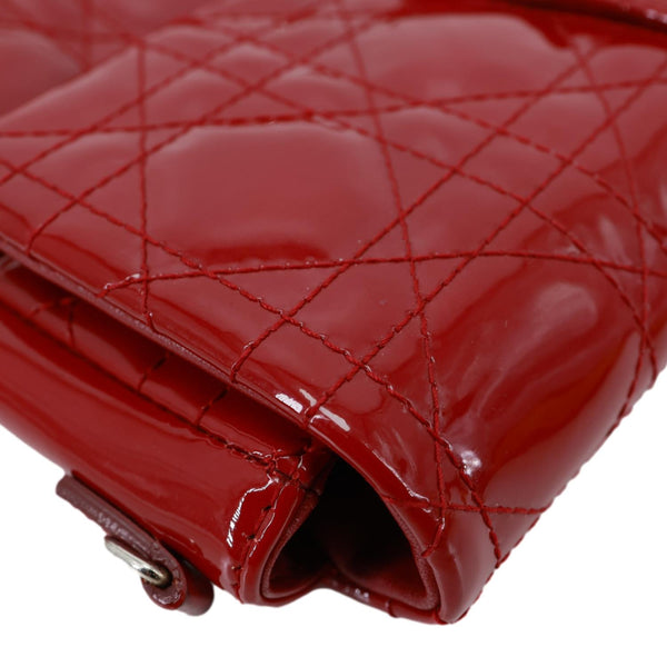 CHRISTIAN DIOR Miss Dior Promenade Cannage Quilted Leather Crossbody Bag Red
