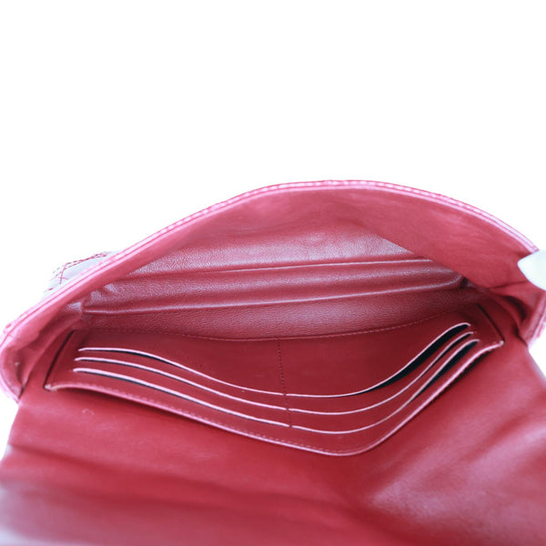 CHRISTIAN DIOR Miss Dior Promenade Cannage Quilted Leather Crossbody Bag Red