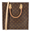 LOUIS VUITTON Sac Plat PM Monogram Canvas Tote Shoulder Bag Brown