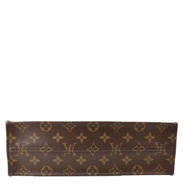 LOUIS VUITTON Sac Plat PM Monogram Canvas Tote Shoulder Bag Brown