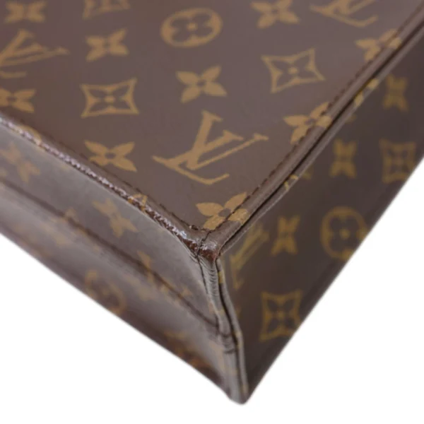 LOUIS VUITTON Sac Plat PM Monogram Canvas Tote Shoulder Bag Brown