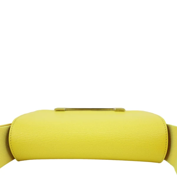 HERMES Mysore Geta Goatskin Leather Shoulder Bag Lime