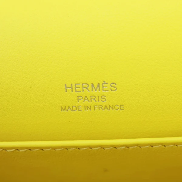 HERMES Mysore Geta Goatskin Leather Shoulder Bag Lime