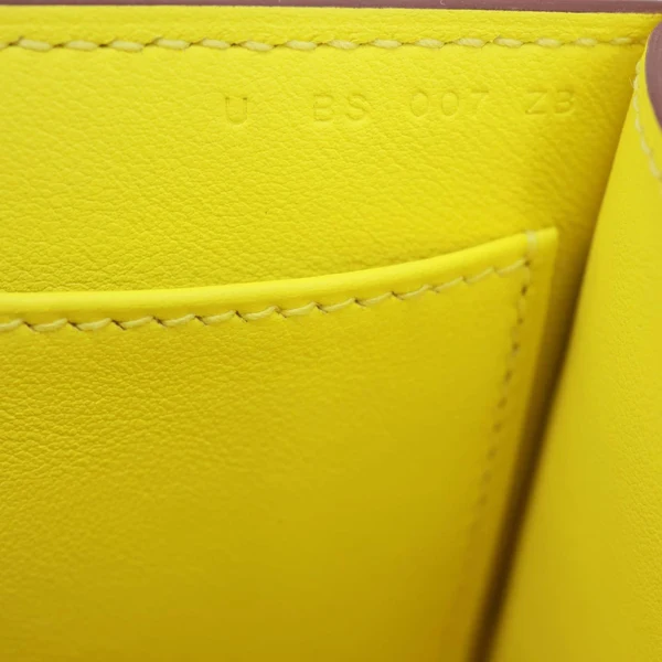 HERMES Mysore Geta Goatskin Leather Shoulder Bag Lime